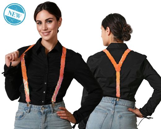 Tirantes Lentejuelas Naranja 83720