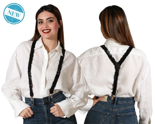 Tirantes Lentejuelas Negro 83727