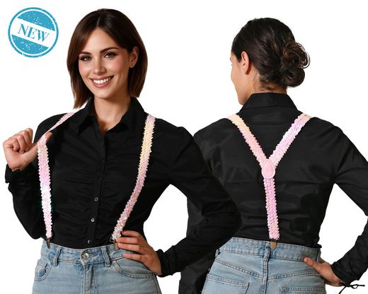 Tirantes Lentejuelas Rosa 83724