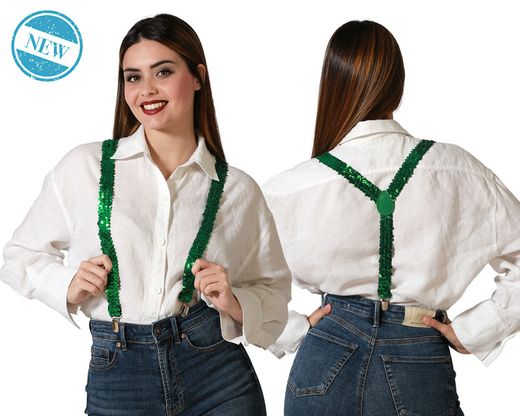 Tirantes Lentejuelas Verde 83721