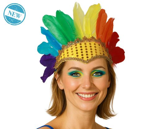 Tocado Plumas Multicolor 84163