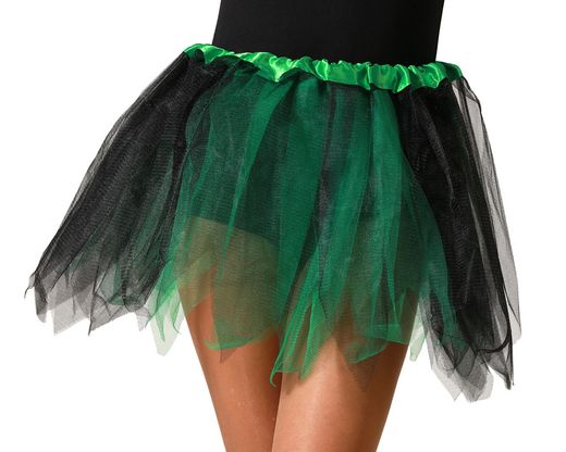 Tutu 30 Cm Infantil Verde / Negro 84082
