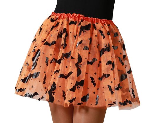 Tutu 40 Cm Murcielagos Naranja