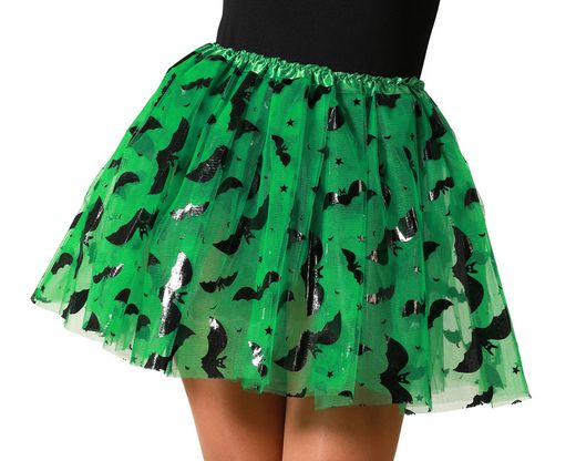 Tutu 40 Cm Murcielagos Verde