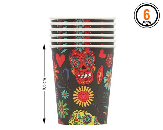 Vaso Carton Muerte Mexicana 6 U