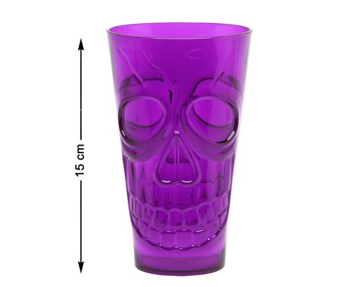 Vaso Halloween 15X9Cm Morado